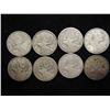 Image 1 : 8 ASSORTED 1930'S CANADA SILVER 25 CENTS