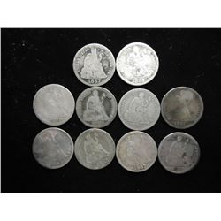 10-1880'S SEATED LIBERTY DIMES