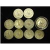 Image 2 : 10 ASSORTED 1950'S WASHINGTON SILVER QUARTERS