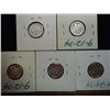 Image 2 : 1961 & 4-1963 SILVER ROOSEVELT DIMES PROOF
