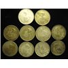 Image 2 : 10 ASSORTED 1950'S CANADA SILVER 25 CENTS