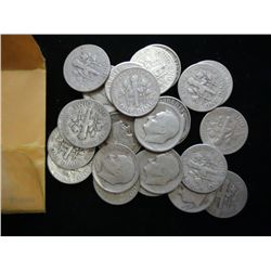25 ASSORTED SILVER ROOSEVELT DIMES