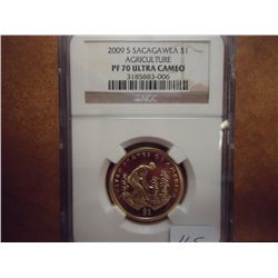 2009-S SACAGAWEA DOLLAR AGRICULTURE $ NGC PF70