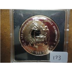 1988 CANADA IRON WORKERS $ .3750 OZ. ASW UNC