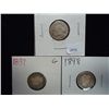 Image 1 : 1892,97 & 98 BARBER DIMES