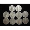 Image 2 : 10 ASSORTED MERCURY DIMES SILVER