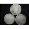 Image 1 : 1901,04 & 12-D BARBER HALF DOLLARS