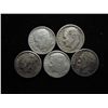 Image 1 : 5 ASSORTED SILVER ROOSEVELT DIMES