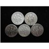 Image 2 : 5 ASSORTED SILVER ROOSEVELT DIMES
