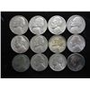 Image 1 : 12 ASSORTED 35% SILVER JEFFERSON WAR NICKELS