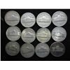 Image 2 : 12 ASSORTED 35% SILVER JEFFERSON WAR NICKELS