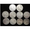 Image 1 : 10 ASSORTED CANADIAN SILVER 25 CENTS