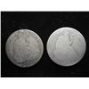 Image 1 : 1875 & 77 SEATED LIBERTY HALF DOLLARS