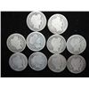 Image 1 : 10 ASSORTED BARBER DIMES