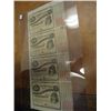 Image 1 : UNCUT SHEET OF 4-1886 LOUISIANA BABY BONDS