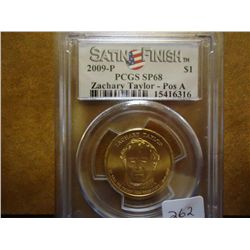 2009-P TAYLOR DOLLAR PCGS SP68 POS. A