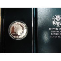 1990-W EISENHOWER CENTENNIAL (UNC) SILVER DOLLAR