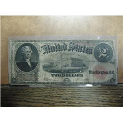 1917 LARGE SIZE US $2 LEGAL TENDER NOTE