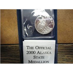 OFFICIAL 2000 ALASKA STATE MEDALLION REDFOX