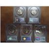 Image 2 : ALL 5 2004-D US 50 STATE QUARTERS PCGS MS66