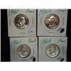 Image 1 : 1961,62,63 & 64 PROOF WASHINGTON SILVER QUARTERS