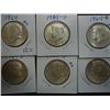 Image 1 : 1-1964 & 5-1964-D 90% SILVER KENNEDY HALF DOLLARS