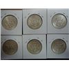 Image 2 : 1-1964 & 5-1964-D 90% SILVER KENNEDY HALF DOLLARS