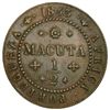 Image 2 : ANGOLA: Maria II, 1834-1853, AE 1/2 macuta, 1853