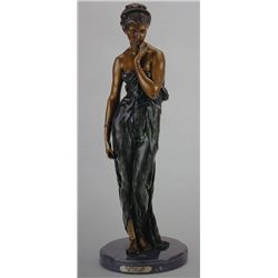 "Egyptian Girl" Bronze Sculpture - Colinet