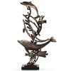 Image 1 : Dolphin & Fish Cast Iron Sculpture