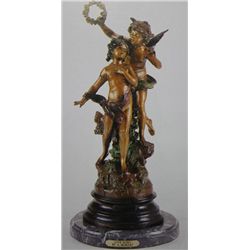 "Love Song" Bronze Sculpture - A. Moreau