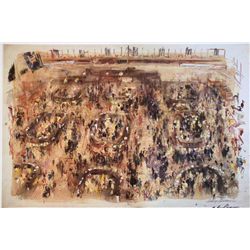 Hand Signed Neiman "Stock Exchange"