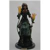 Image 1 : "Red Riding Hood" Bronze Sculpture Lamp - A.  Moreau