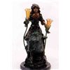 Image 2 : "Red Riding Hood" Bronze Sculpture Lamp - A.  Moreau
