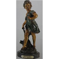 "Moreau Boy" Bronze Sculpture - A. Moreau