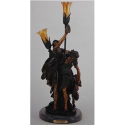 "Bacchanalia" Bronze Sculpture Lamp - Clodion