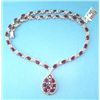 Image 1 : 18K GOLD RUBY AND DIAMOND NECKLACE