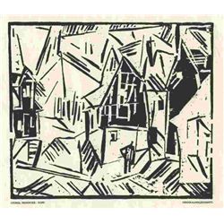 Lyonel Feininger "Dorf" Original Woodcut