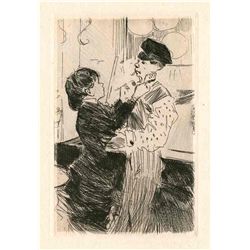Jean-Louis Forain Original Etching "L'ambulante"