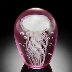 Art Glass Pink Jellyfish Glow In The Dark