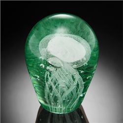 Art Glass Green Jellyfish Glow In The Dark