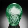 Image 1 : Art Glass Green Jellyfish Glow In The Dark