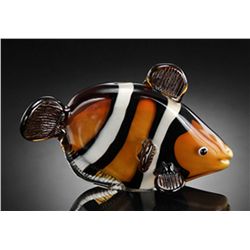 Beautiful Art Glass Clown Fish