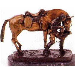 "The Last Drop" Bronze Sculpture - Schreyvogel