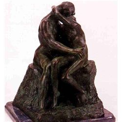 "The Kiss" Bronze Sculpture - Rodin