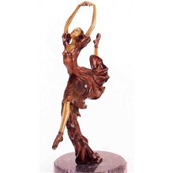 "Ballerina In Flight" Bronze Sculpture Inspired - Icart