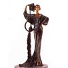 Image 1 : "Deco Girl With Peacock" Bronze Sculpture Inspired - Icart