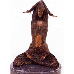 "Temple Of Godness" Bronze Sculpture - Chiparus
