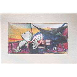 Lichtenstein "Haystack" Embossed Lithograph, 1969