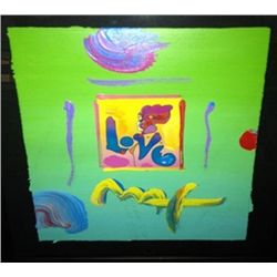 "Love" Peter Max Original Mixed Media
